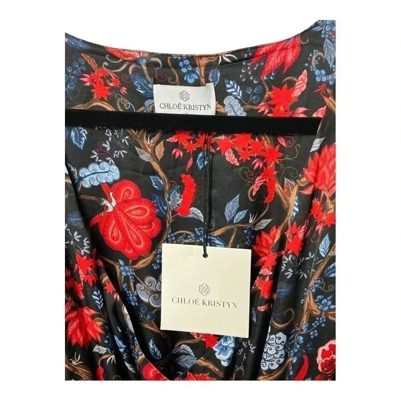 1242. CHLOE KRISTYN FALLON KNEE LENGTH DRESS SIZE 1X WITH TIE AROUND WAIST MINI - Picture 6 of 11